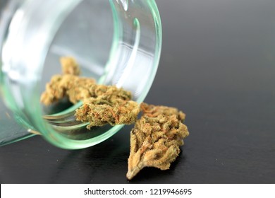 Lemon Haze Marijuana Strain In A Glass Jar