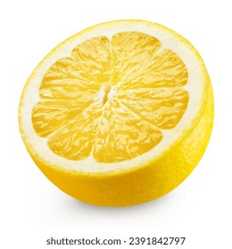 Lemon isolated. Half of a ripe lemon on a white background. - Powered by Shutterstock