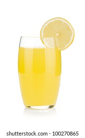 Lemon Juice Glass Lemon Slice Isolated Stock Photo 100270865 | Shutterstock