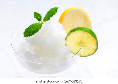 Lemon And Lime Sorbet Sorbet With Mint