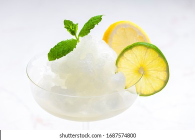 Lemon And Lime Sorbet Sorbet With Mint