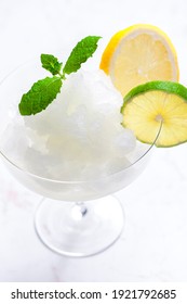 Lemon And Lime Sorbet Sorbet With Mint