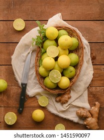 Lemon and Limes in the basket