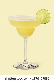 Lemon Margarita cocktail drink background mockup