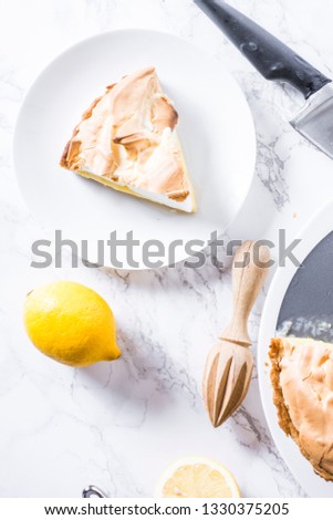 Similar – Zitronenkuchen auf weißem Marmor