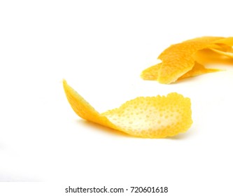 Lemon Peel On A White Background