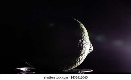 A lemon photo taken in a moon like style