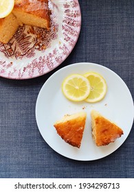 Lemon pound cake served for dessert or tea time. This cake made from lemon juice, butter, and other ingredients. The taste of the cake is sweet and sour.