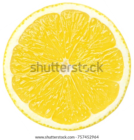 lemon slice, clipping path, isolated on a white background
