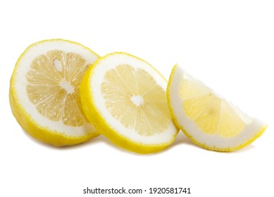 Lemon Slice Isolated On White Background