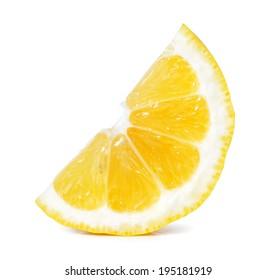  lemon slice isolated on white