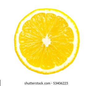 Lemon Slice Isolated On White