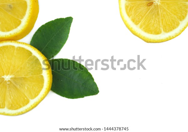 Lemon Slices Seamless Decorative Pattern Backgrounds Stock Photo