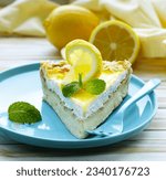 lemon tart with meringue and fresh lemon