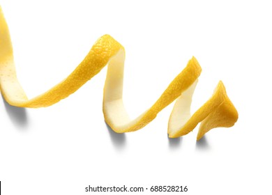 Lemon Twist On White Background