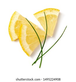 Lemon Wedges With Aromatic Herbs