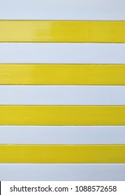 Lemon Yellow Beach Hut Panelling