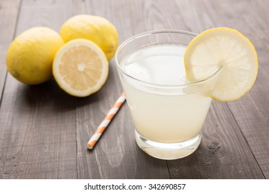 Lemonade Fresh Slice Lemon On Wooden Stock Photo 342690857 | Shutterstock