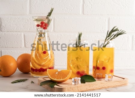 Similar – Image, Stock Photo Water carafe with glasses on a table