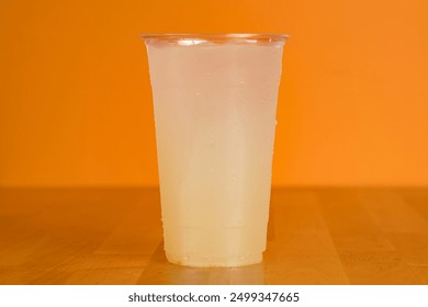 Lemonade in a plastic cup