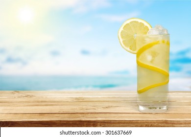 Lemonade, Refreshment, Cold Drink.