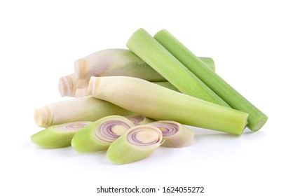 Lemongrass On A White Background. Full Depth Of Field