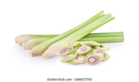 Lemongrass On A White Background. Full Depth Of Field