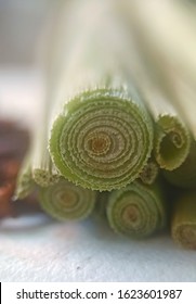 Lemongrass Slices, Close Up Picture Or Macro Foto