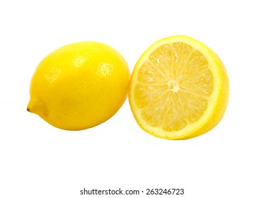 lemons isolated on white background