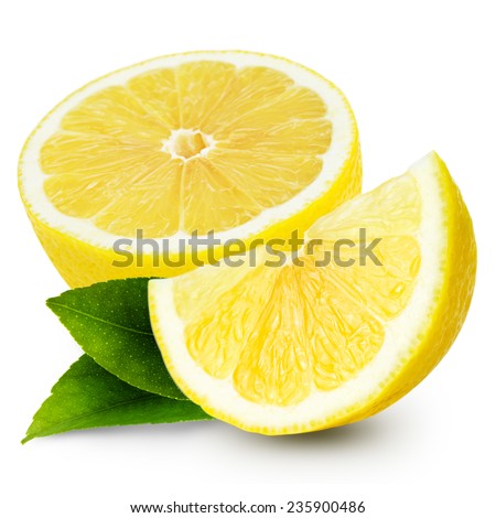 Lemons isolated on white background 