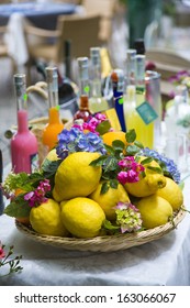 Lemons for sale at market stall, Ravello, Amalfi Coast, Salerno, Campania, Italy