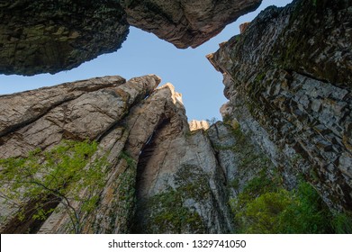 The Lena Pillars Is A Geological Formation And A Natural Park Of The Same Name In Russia, On The Banks Of The Lena River. Located In Khangalassky District Of Yakutia, 104 Km From The City Of Pokrovsk.