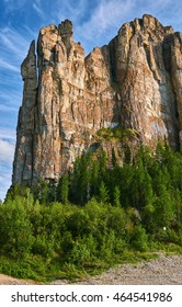 Lena Pillars National Park At Sunset Time