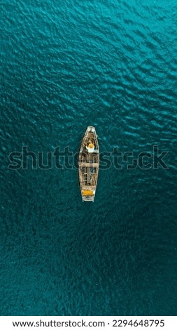 Similar – Aerial Drone View Of Old Shipwreck Ghost Ship Vessel