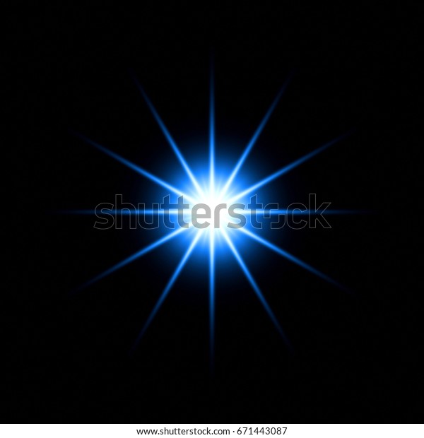 Lens Flare Effect On Black Background Stock Photo 671443087 | Shutterstock