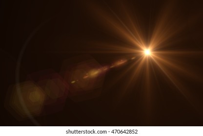 Lens Flare Orange Bright - Shutterstock ID 470642852