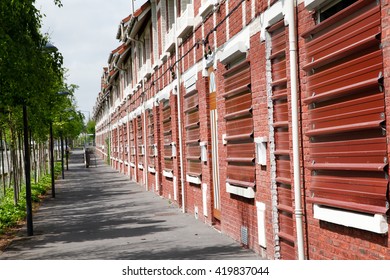 Lens - France - May 11, 2016: Minor Home Alongside The Louvre - Lens