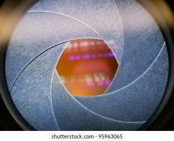 lens of the photo objective