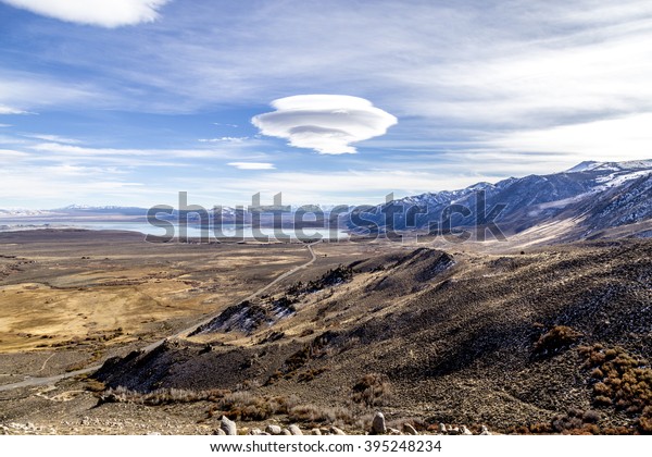 Lenticular clouds, also\
called UFO clouds.
