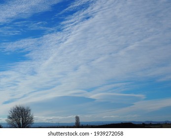 Lenticular Clouds Of Grey, Lerida, Spain, Europe