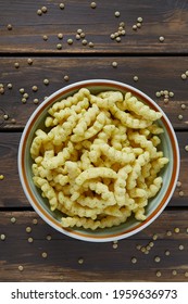 Lentil Chips On Wooden Surface