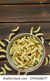 Lentil Chips On Wooden Surface