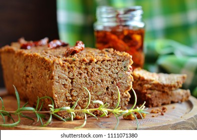 Lentil Pate On A Wooden Board