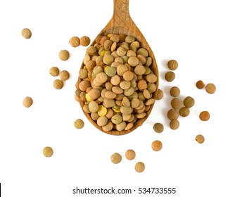 Lentils Isolated On White