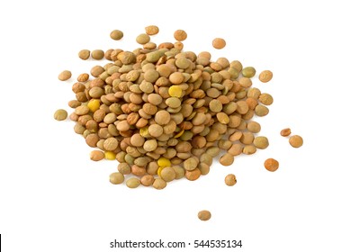 Lentils Isolated On White
