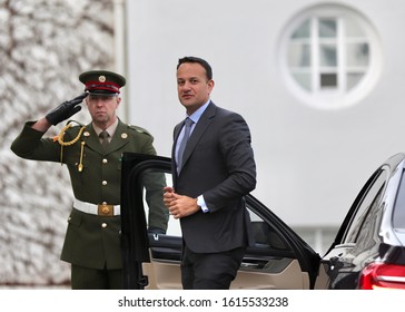 Leo Varadkar TD Arrives To Meet President Michael D Higgins At Áras An Uachtaráin In Dublin Following The Taoiseach’s Request To Dissolve The Dáil, January 14, 2020.