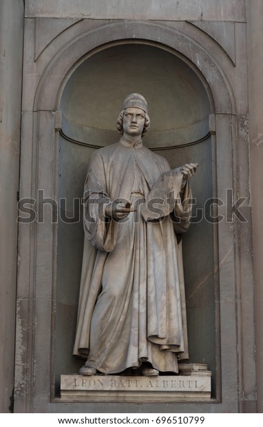 Leon Batt Alberti Statue Uffizi Gallery Stock Photo 696510799 ...