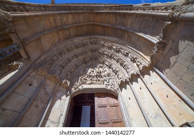 Leon Cathedral Main Facade, Spain. Final Judgment Door