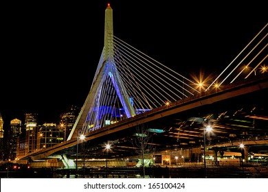 Leonard P. Zakim Bunker Hill Memorial Bridge: Cable-stayed bridge across the Charles River in Boston, Massachusetts.