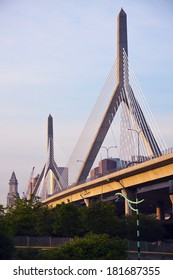 The Leonard P. Zakim Bunker Hill Memorial Bridge in Boston, Massachusetts